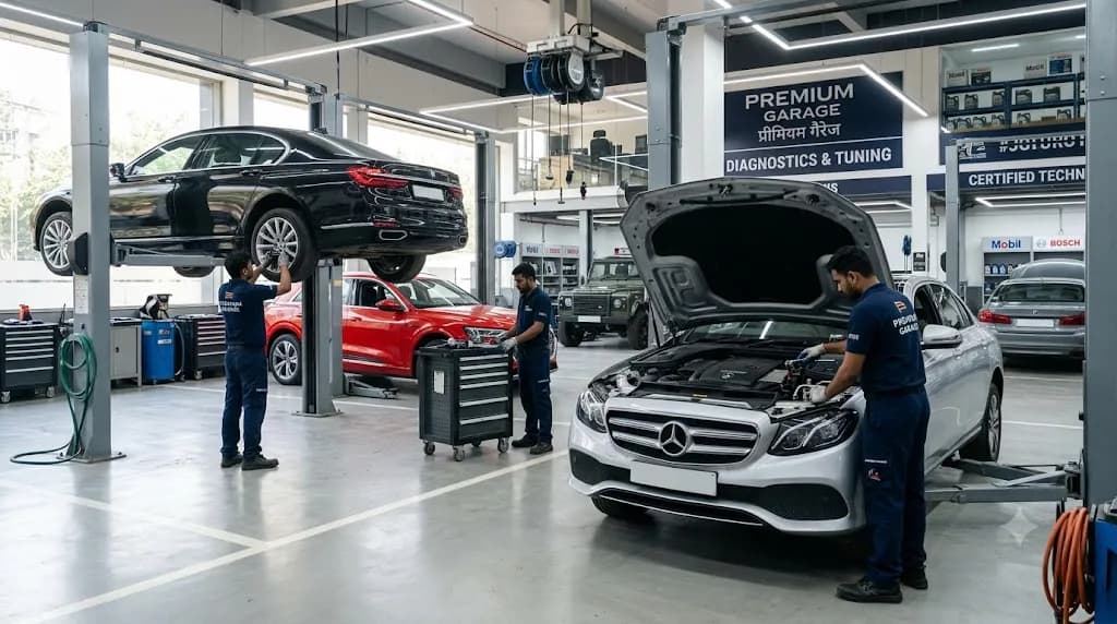 Shree Maruti Auto World Premium Workshop Interior